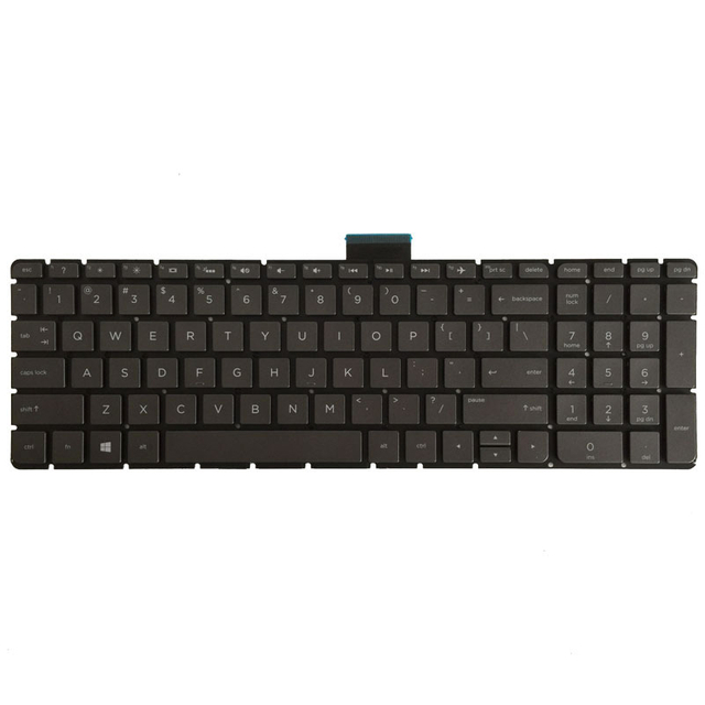 Nuevo teclado de EE. UU. Para HP Pavilion 15-AB, teclado para computadora portátil, diseño en inglés, negro, sin marco