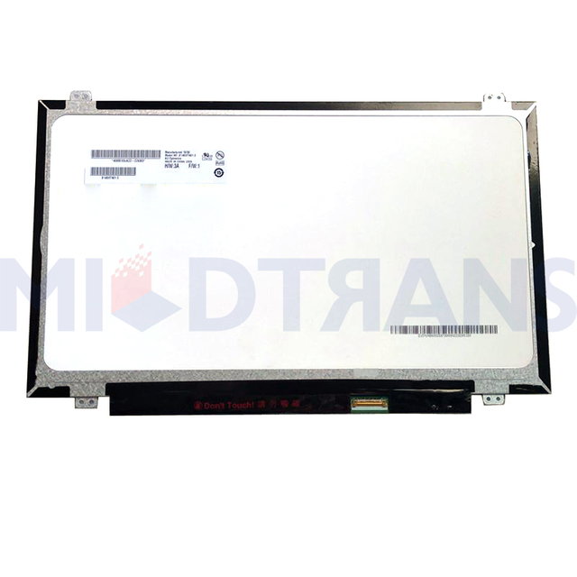 B140HTN01.E 14.0 pulgadas Slim 30 Pins 1920*1080 Panel Pantalla LCD con soportes Matte para laptop