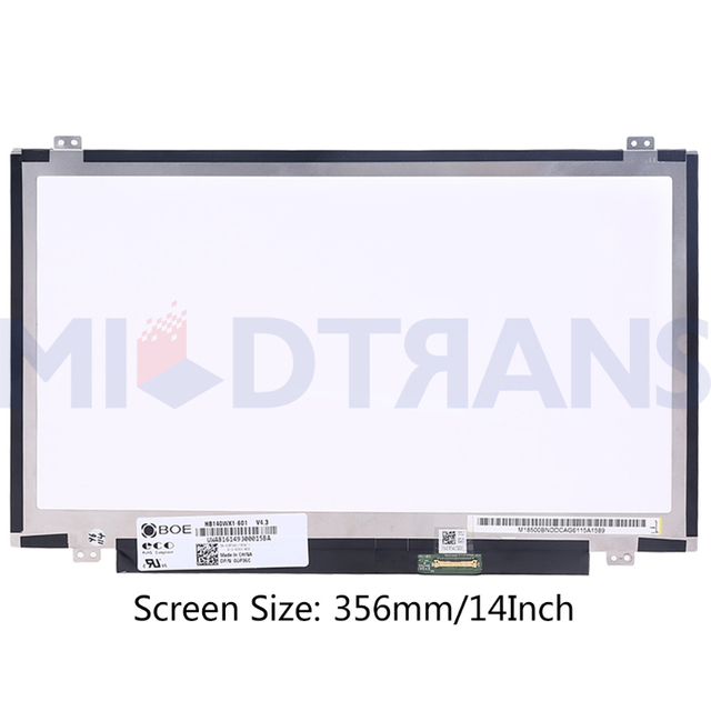 HB140WX1-601 HB140WX1 601 14.0 '' Pantalla de laptop LCD HD 1366*768 EDP 30PIN Matte