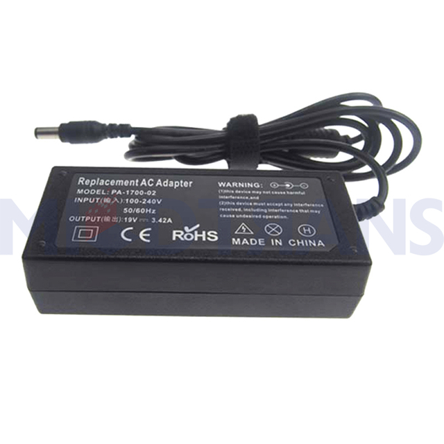 Para Toshiba 19v 3.42a 6.3*3.0 mm 65W Adaptador de AC portátil