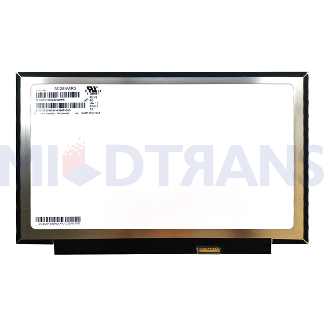 M125NWR3 R0 Pantalla de la computadora portátil 12.5 pulgadas 30 pin 12.5 pulgadas HD Conjunto de pantalla LCD para Lenovo Yoga S1 Fru 00HN856